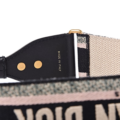 Christian Dior Canvas Embroidered Shoulder Strap Rose Multicolor 3 of 4