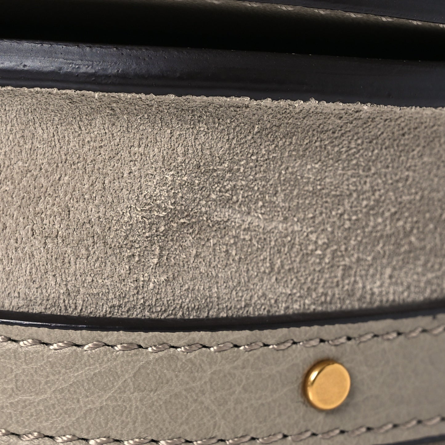 Calfskin Suede Small Nile Bracelet Bag Motty Grey