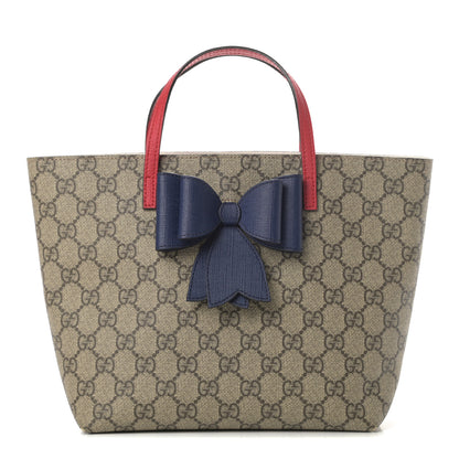Gucci GG Supreme Monogram Bow Childrens Tote Red 1 of 12
