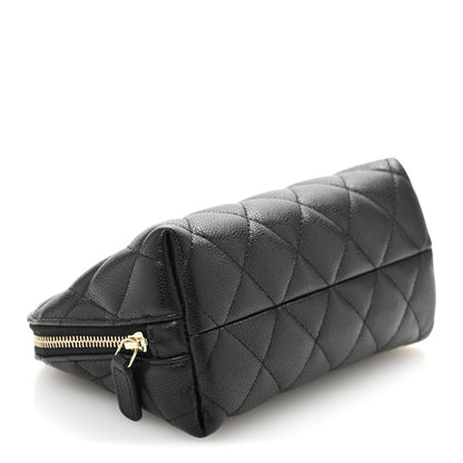 Chanel Caviar Quilted Cosmetic Case Black 4 of 8