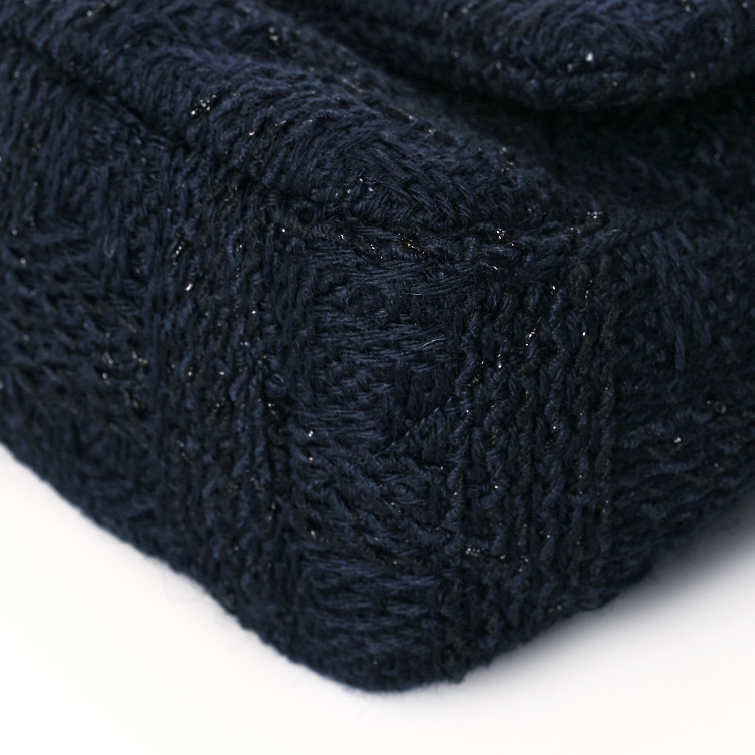 Chanel Tweed Quilted Medium Chanel 19 Flap Navy Blue Black 10 of 10