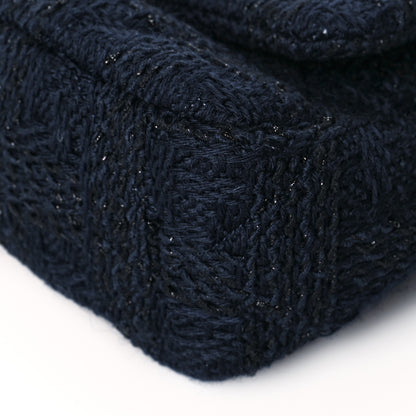 Chanel Tweed Quilted Medium Chanel 19 Flap Navy Blue Black 10 of 10