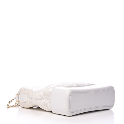 Chanel Aged Calfskin Quilted Large Gabrielle Hobo White 4 of 12
