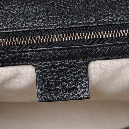 Gucci Calfskin Small GG Marmont Top Handle Bag Black 7 of 8