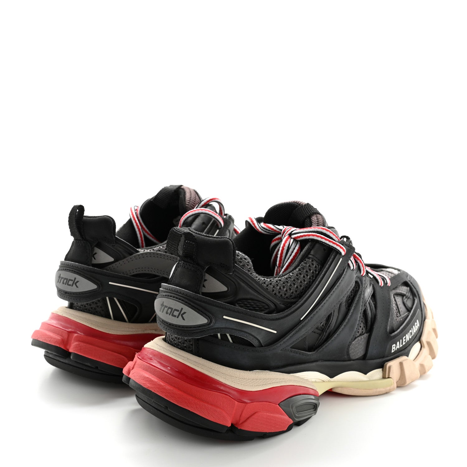 Balenciaga Mesh Nylon Womens Track Sneakers 38 Black Gris 5 of 14