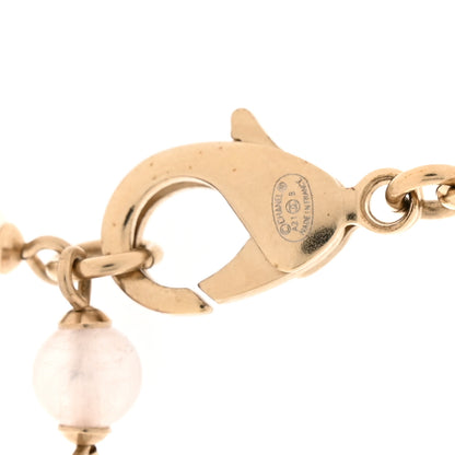 Chanel Pearl Crystal CC Heart Necklace Pearly White Gold 4 of 4