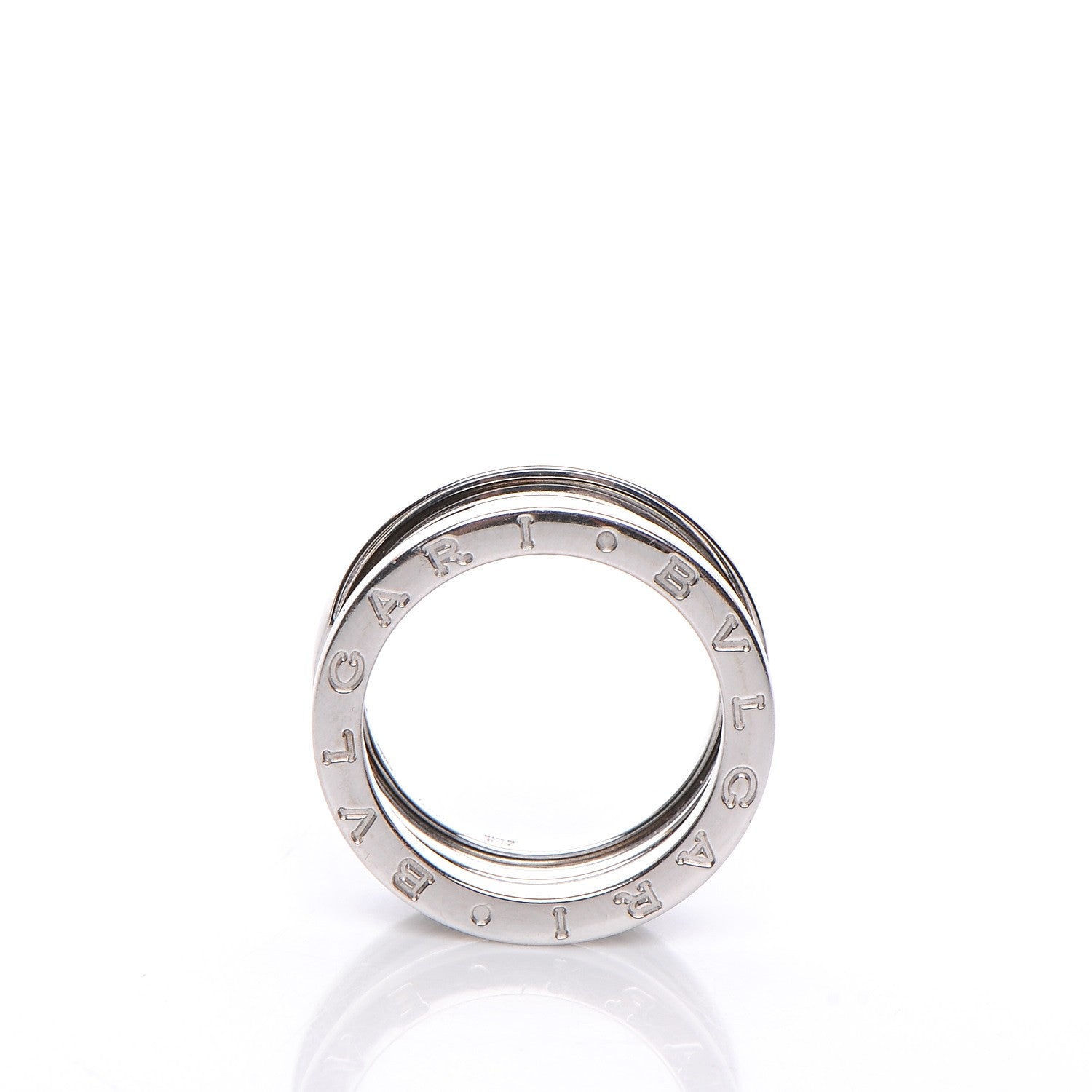 Bulgari 18K White Gold B.Zero1 3 Band Ring 54 6.75 3 of 7