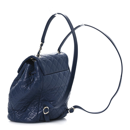 Chanel Calfskin Quilted Small Urban Spirit Backpack Blue 3 of 13