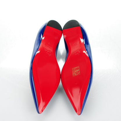 Christian Louboutin Patent Paulina Flats 37 Neptune Black 5 of 8
