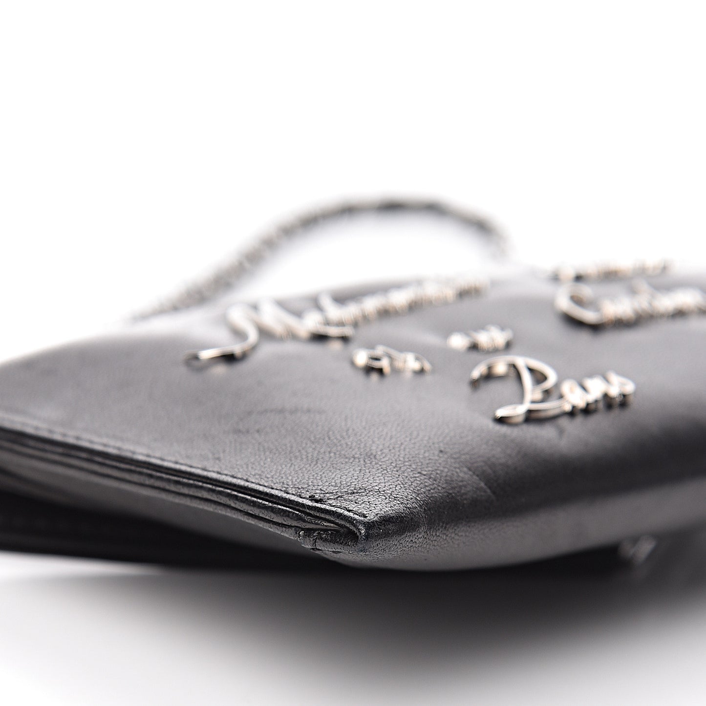 Lambskin Envelope 31 Rue Cambon Chain Clutch Black
