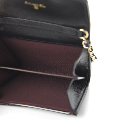 Chanel Caviar Quilted Flap Card Holder On Chain Black 5 of 11