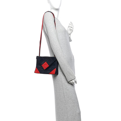 Chanel Lambskin Quilted Patchwork Camera Bag Navy Red 2 of 14