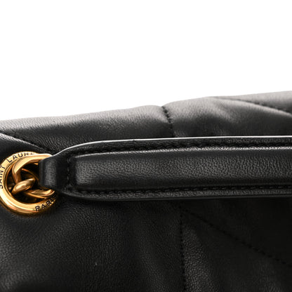 Saint Laurent Lambskin Quilted Small Loulou Puffer Monogram Chain Satchel Black 11 of 11
