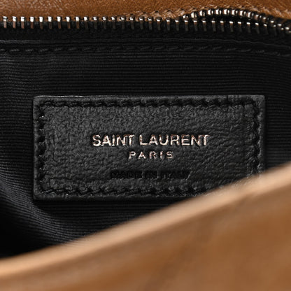 Saint Laurent Crinkled Calfskin Matelasse Monogram Medium Niki Chain Satchel Natural Tan 6 of 10