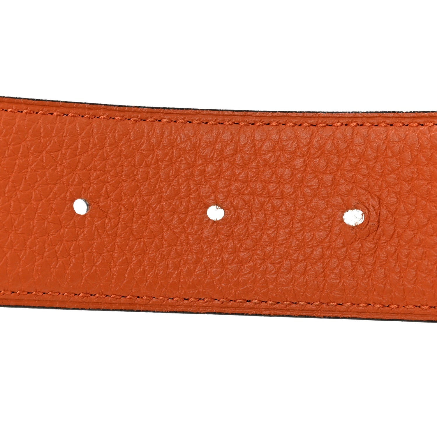 Hermes Box Togo 38mm Constance H Belt 95 38 Black Orange 5 of 7