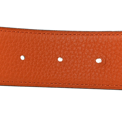 Hermes Box Togo 38mm Constance H Belt 95 38 Black Orange 5 of 7