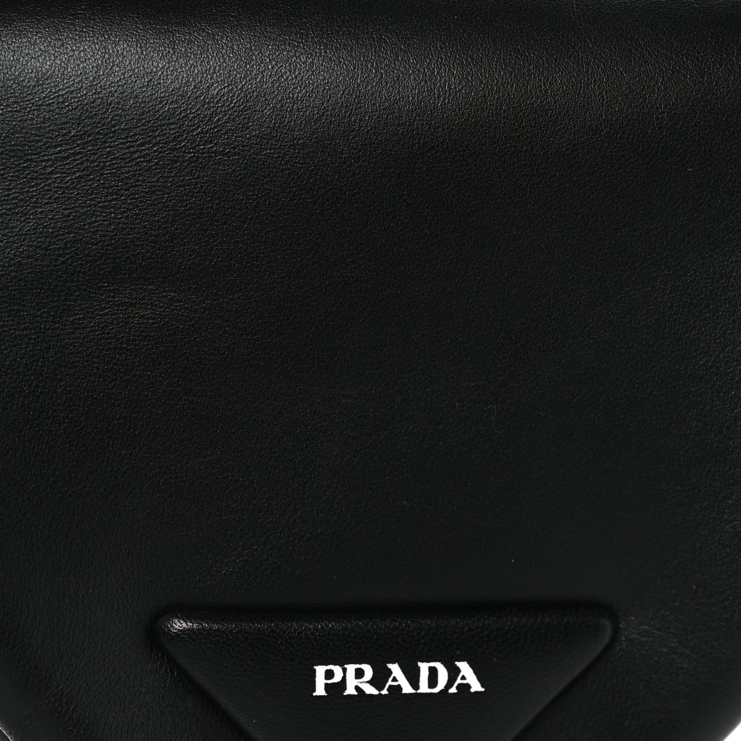 Nappa Padded Signaux Triangle Crossbody Black