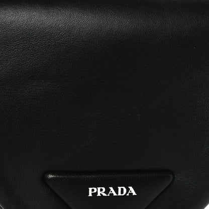 Prada Nappa Padded Signaux Triangle Crossbody Black 8 of 9