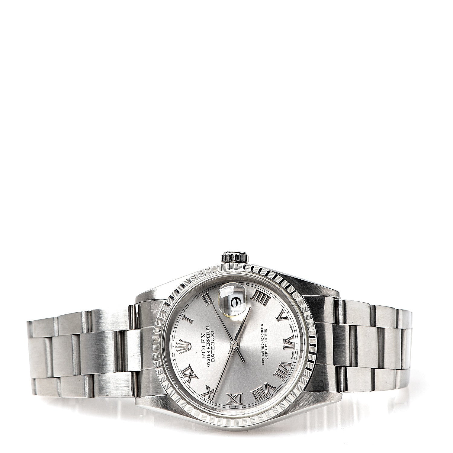 Rolex Stainless Steel 36mm Oyster Perpetual Datejust Watch Silver Roman 16220 2 of 6