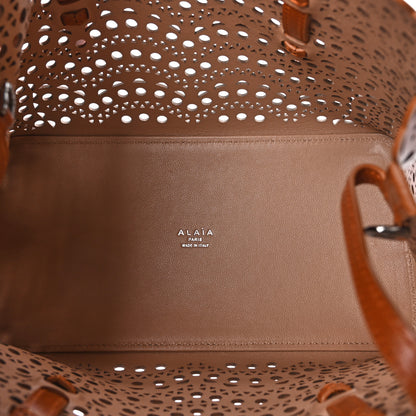 Alaia Calfskin Vienne Wave Mina 25 Bag Cognac 6 of 11