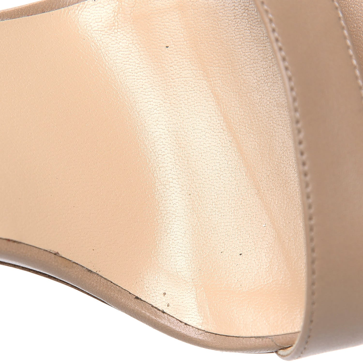 Christian Louboutin Nappa Shiny PVC Jonatina 100 Sandals 37.5 Nude 7 of 7