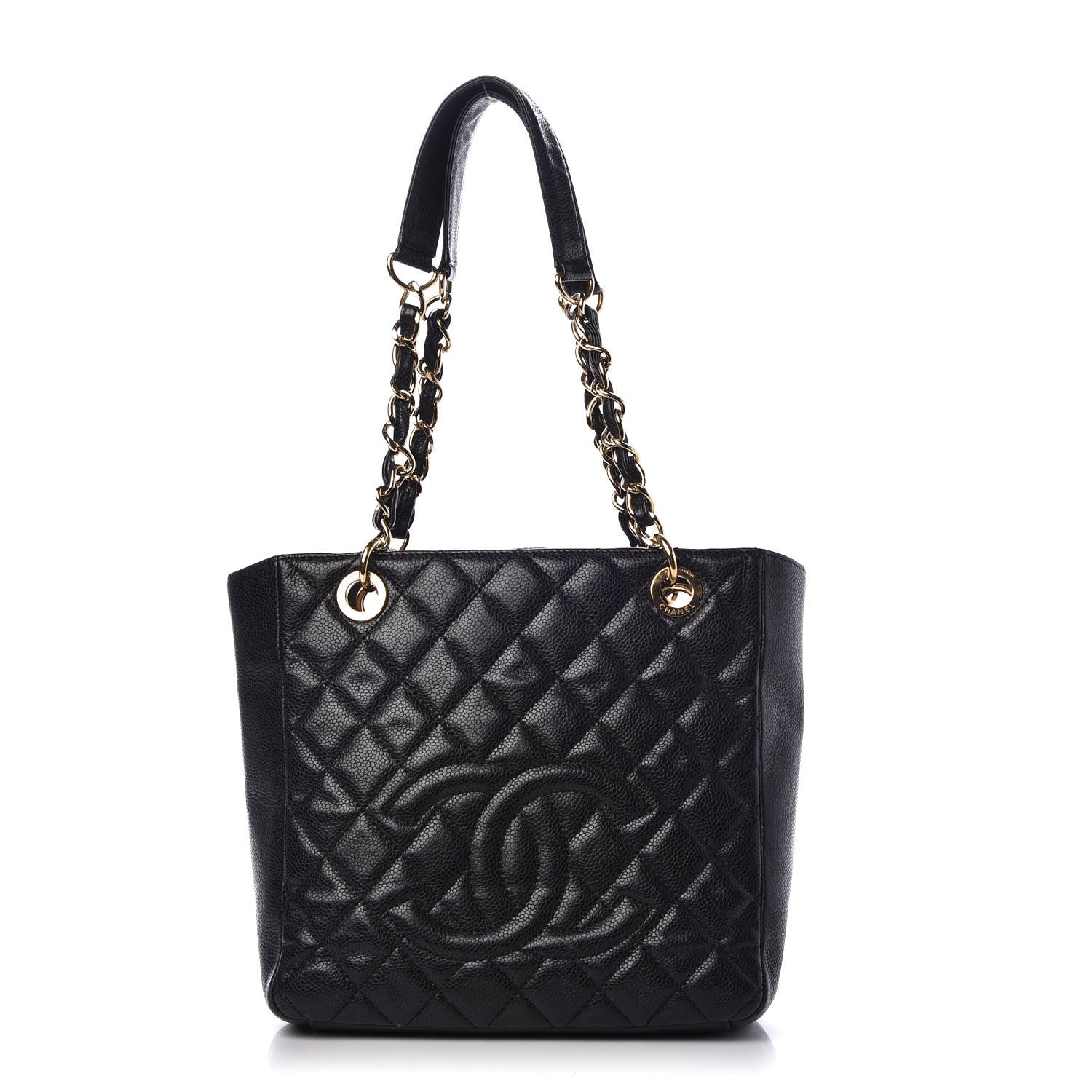 Chanel Caviar Quilted Petit Shopping Tote PST Black 1 of 12