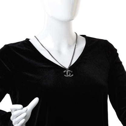 Chanel Ruthenium Pearl CC Pendant Necklace 2 of 6