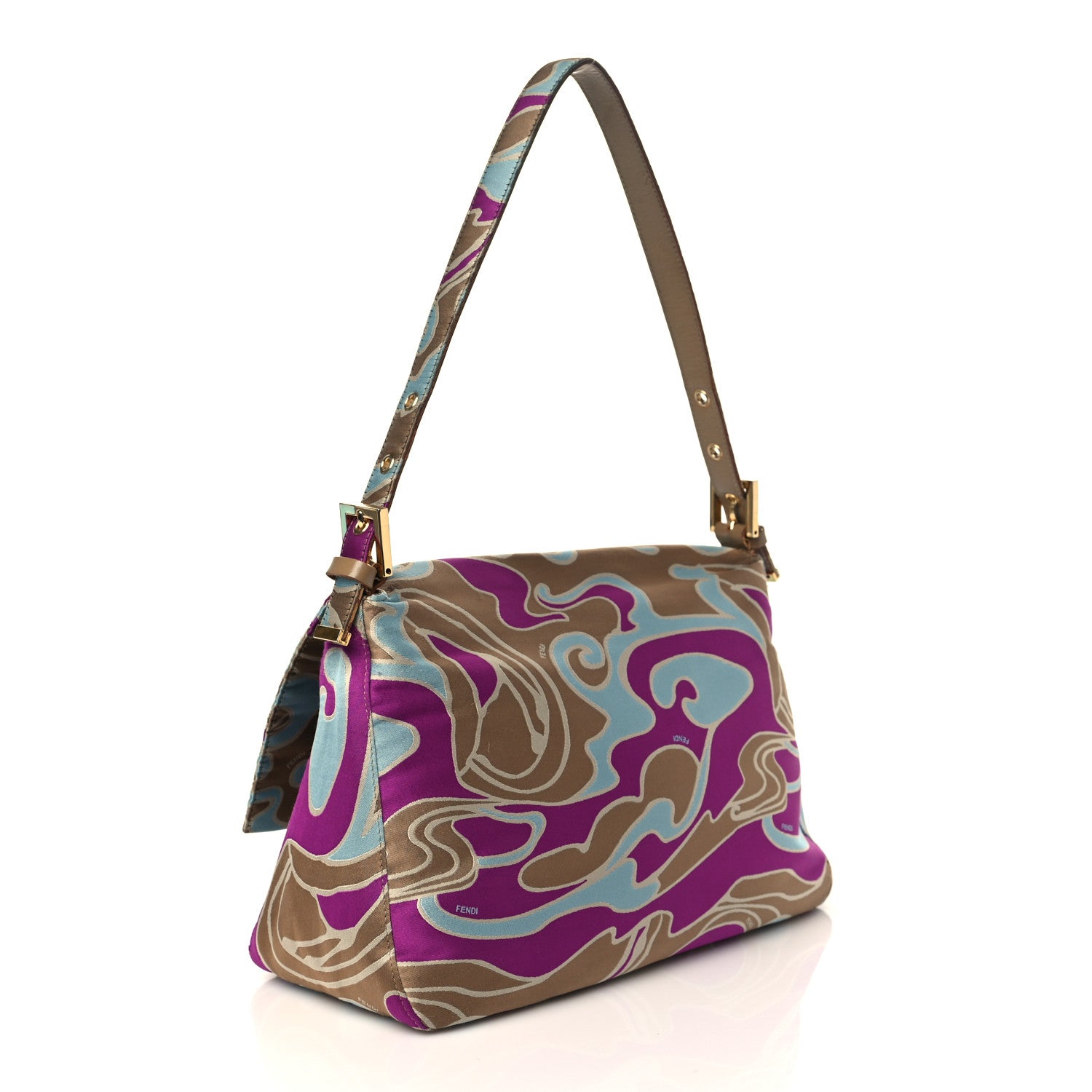 Fendi Canvas Printed Mama Baguette Multicolor 2 of 7