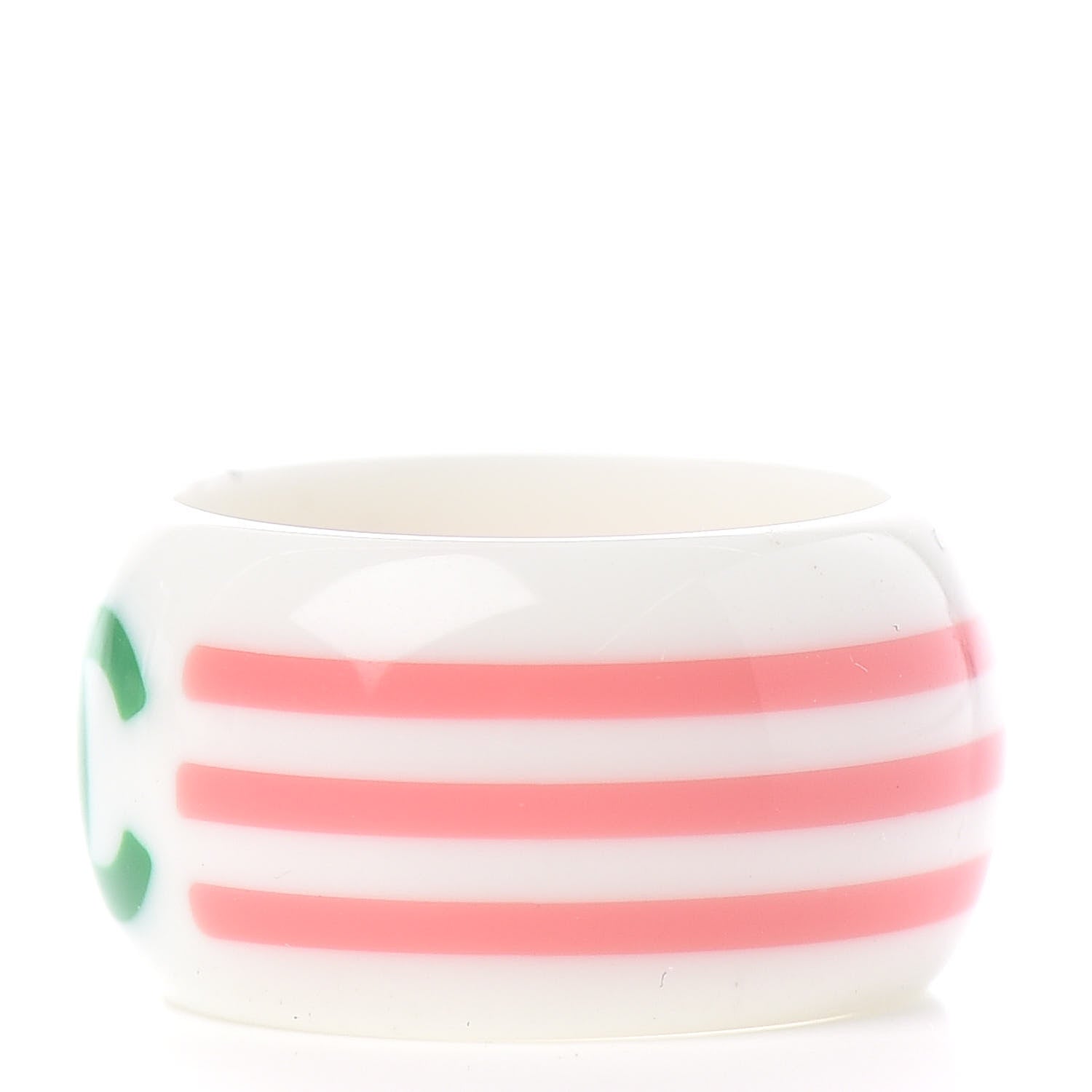Chanel Resin CC Ring 6.5 White 3 of 5