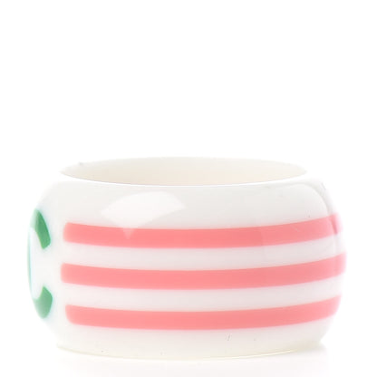 Chanel Resin CC Ring 6.5 White 3 of 5