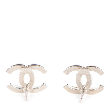Chanel Crystal CC Earrings Silver 3 of 5