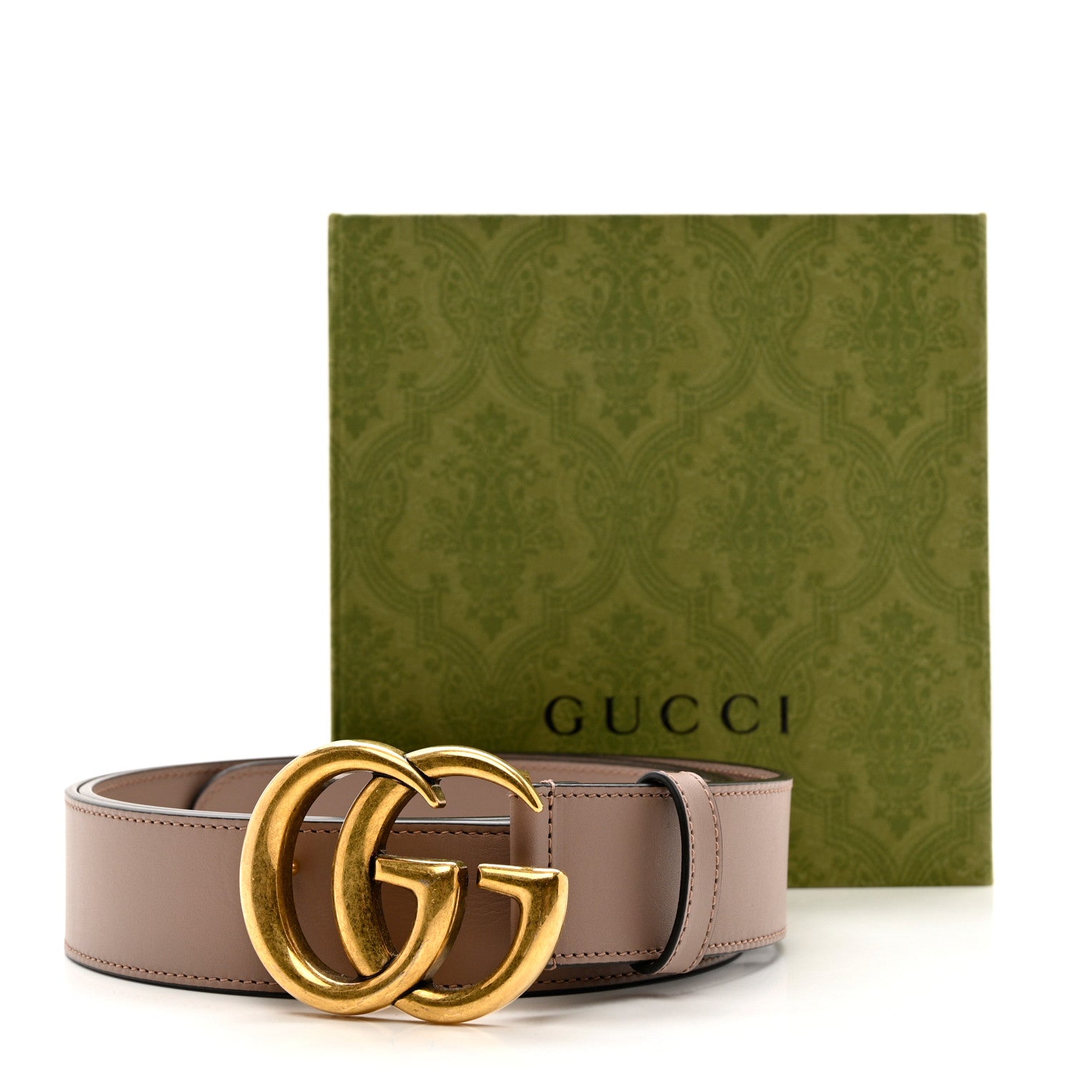Gucci Calfskin Double G 40mm 120 48 Belt Porcelain Rose 6 of 6