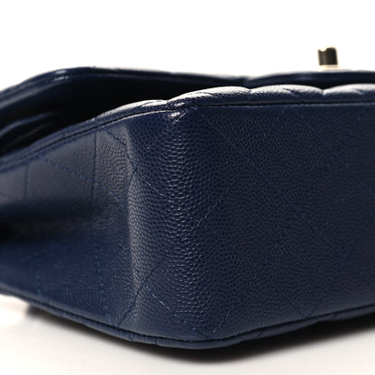 Chanel Caviar Quilted Small Double Flap Blue 9 of 11