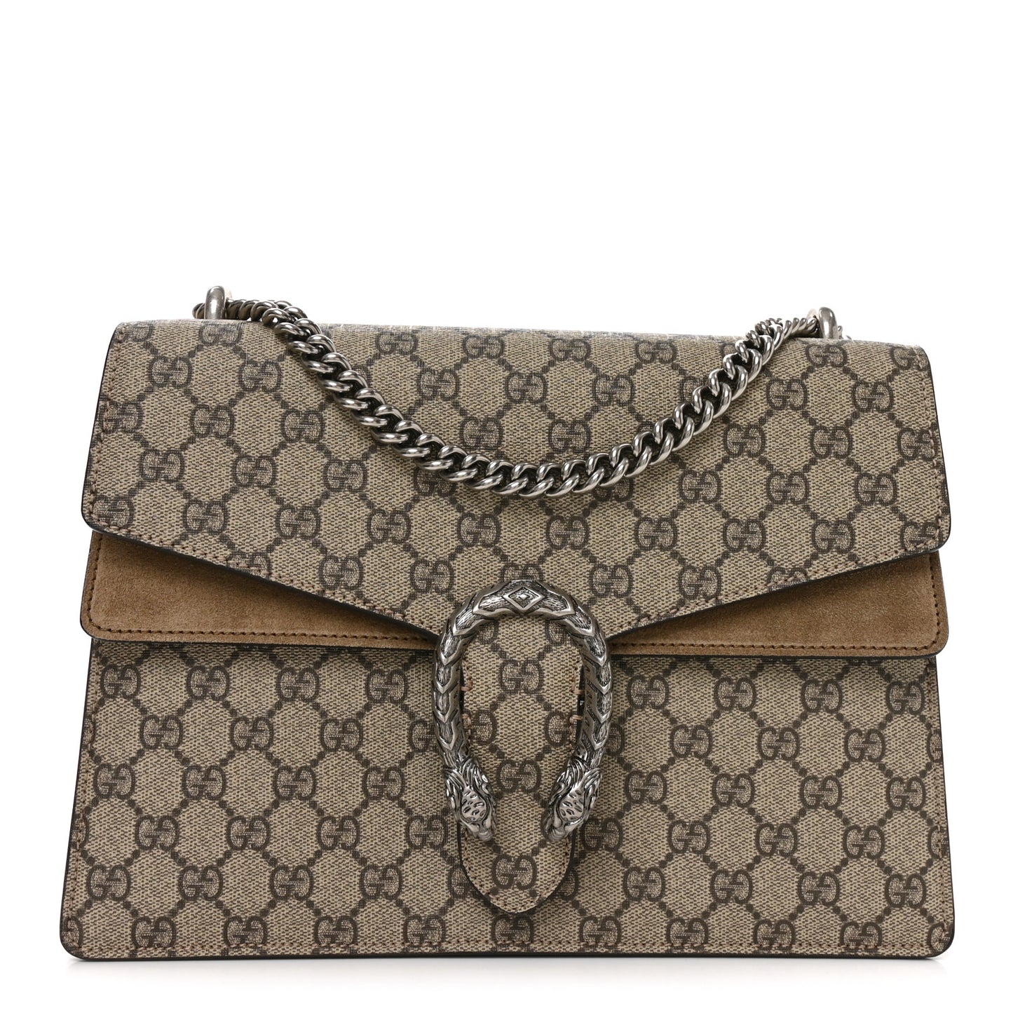 GG Supreme Monogram Medium Dionysus Shoulder Bag Taupe
