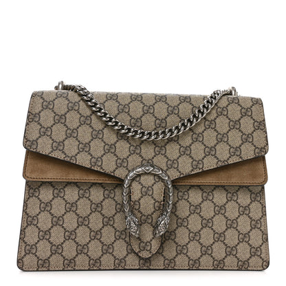 Gucci GG Supreme Monogram Medium Dionysus Shoulder Bag Taupe 1 of 11
