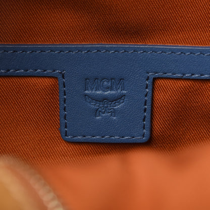 MCM Visetos Mini Stark Backpack Cognac Blue 7 of 10