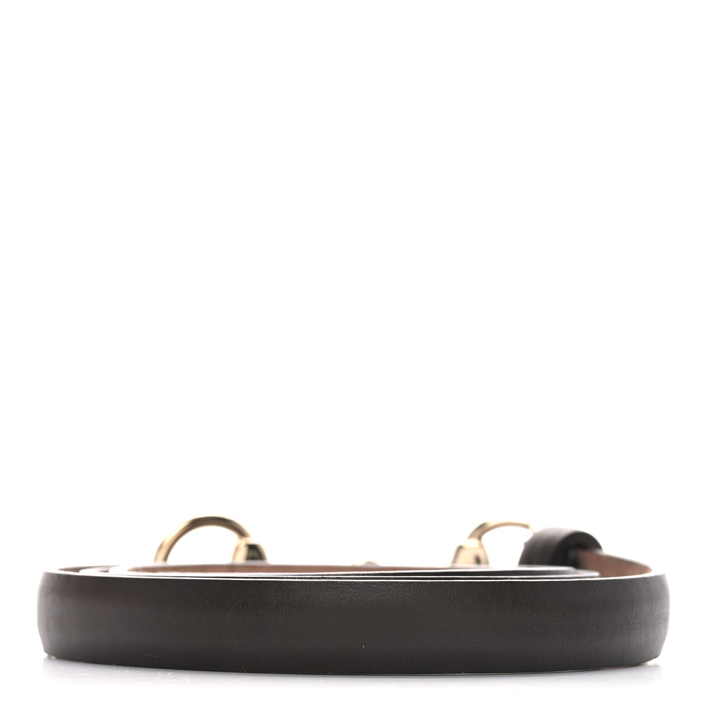 Calfskin Horsebit Skinny Belt 85 34 Brown