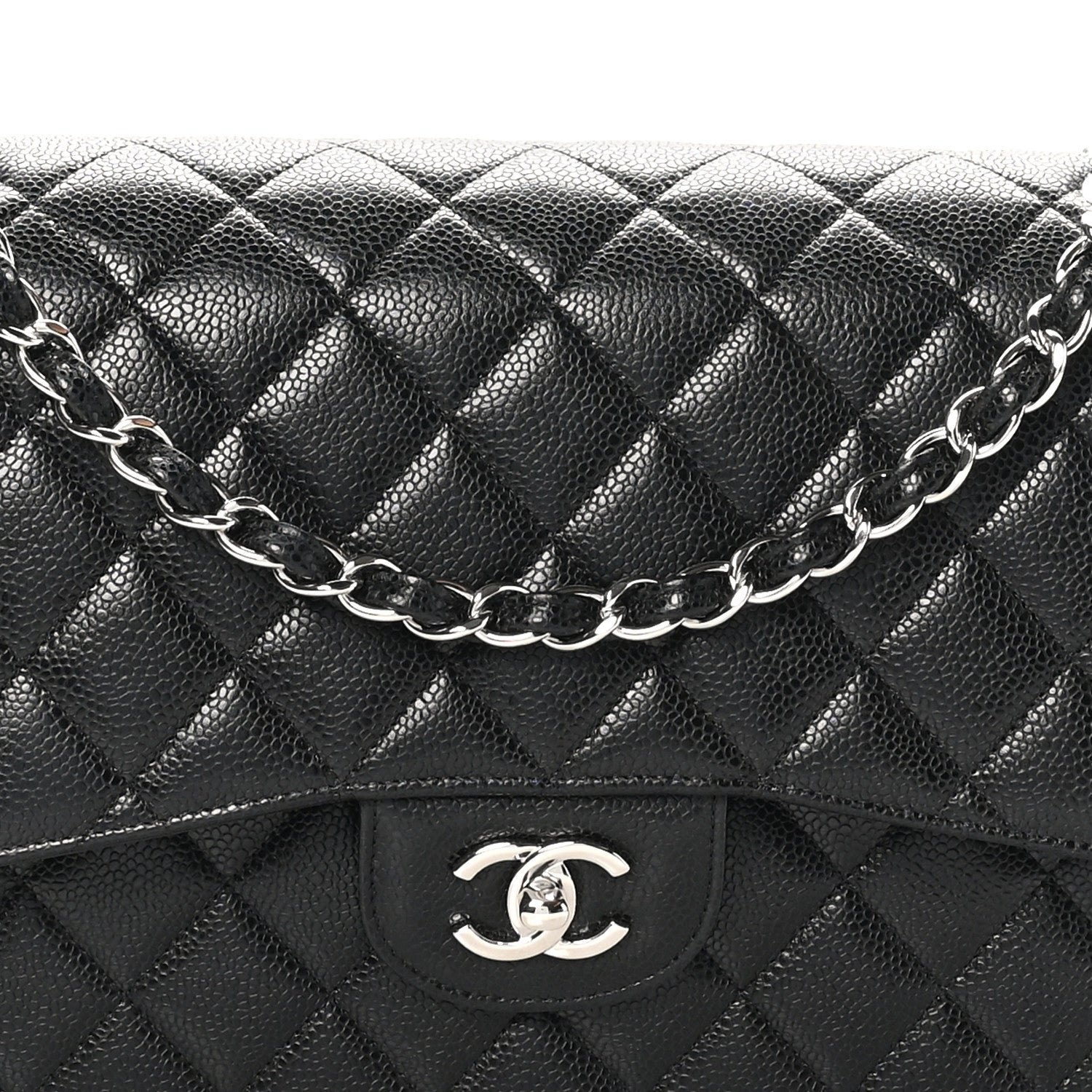 Chanel Caviar Quilted Jumbo Double Flap Black 8 of 11