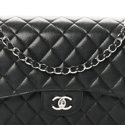 Chanel Caviar Quilted Jumbo Double Flap Black 8 of 11