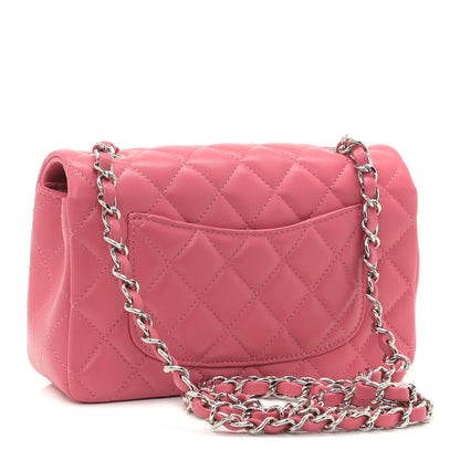 Chanel Lambskin Quilted Mini Rectangular Flap Pink 3 of 11