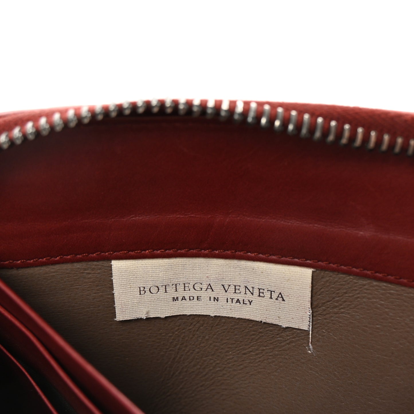Nappa Intrecciato Zip Around Wallet Eclipse