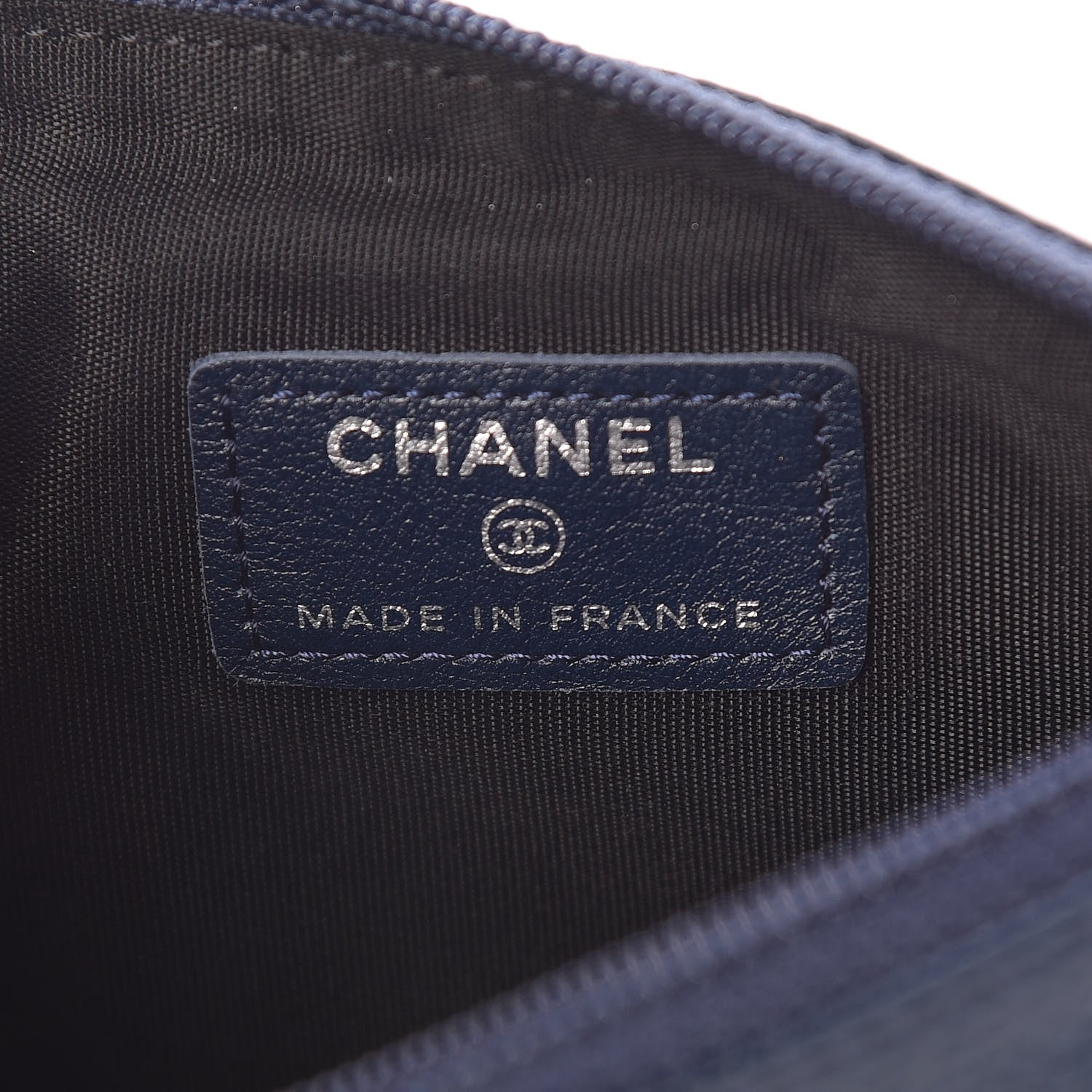 Chanel Caviar Timeless CC Small Cosmetic Case Dark Blue 6 of 8