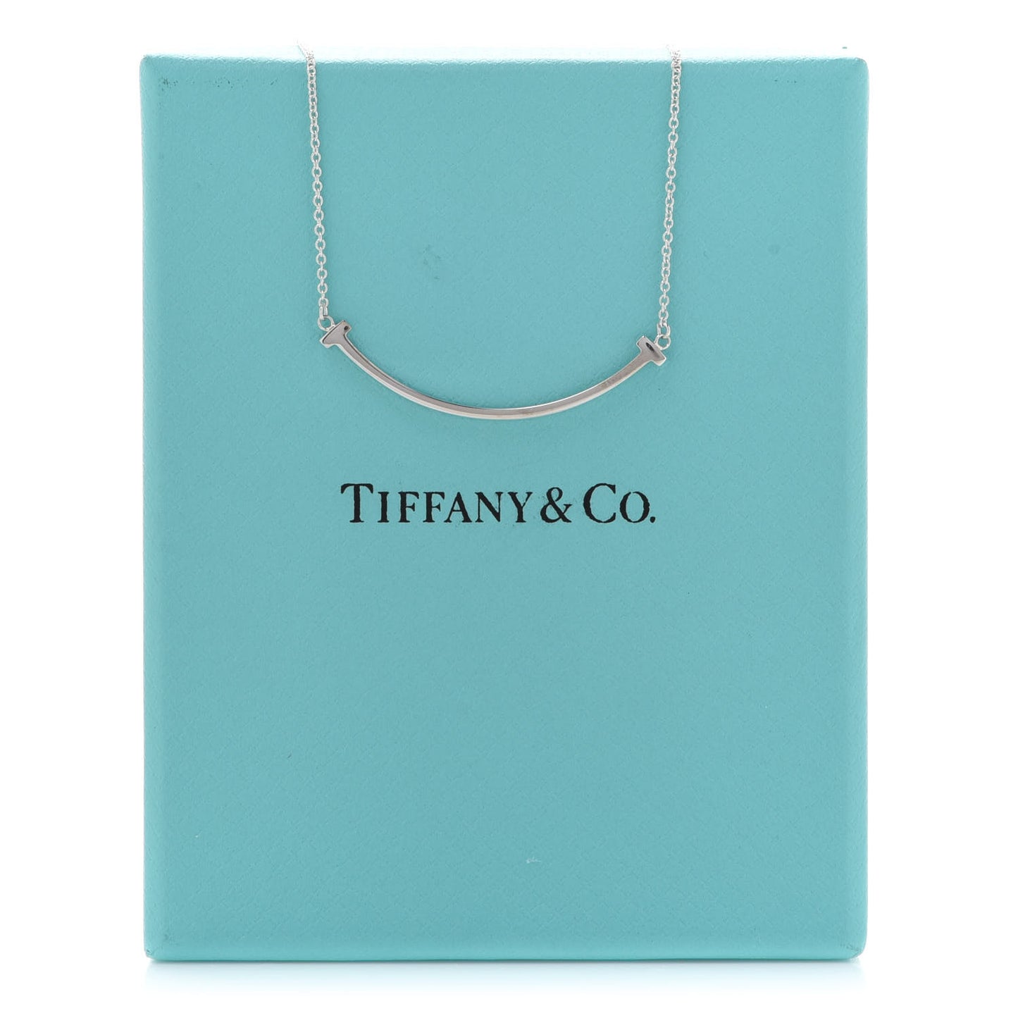 Sterling Silver Small T Smile Pendant Necklace