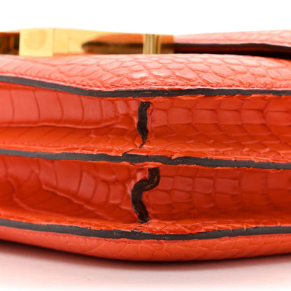 Hermes Matte Alligator Constance 18 Rouge Indien 10 of 14