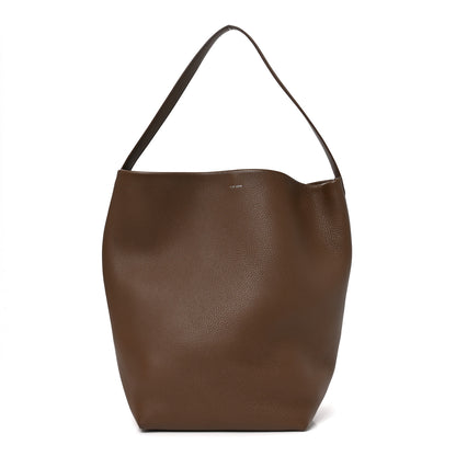 The Row Grained Calfskin Large N/S Park Tote Dark Taupe 1 of 10