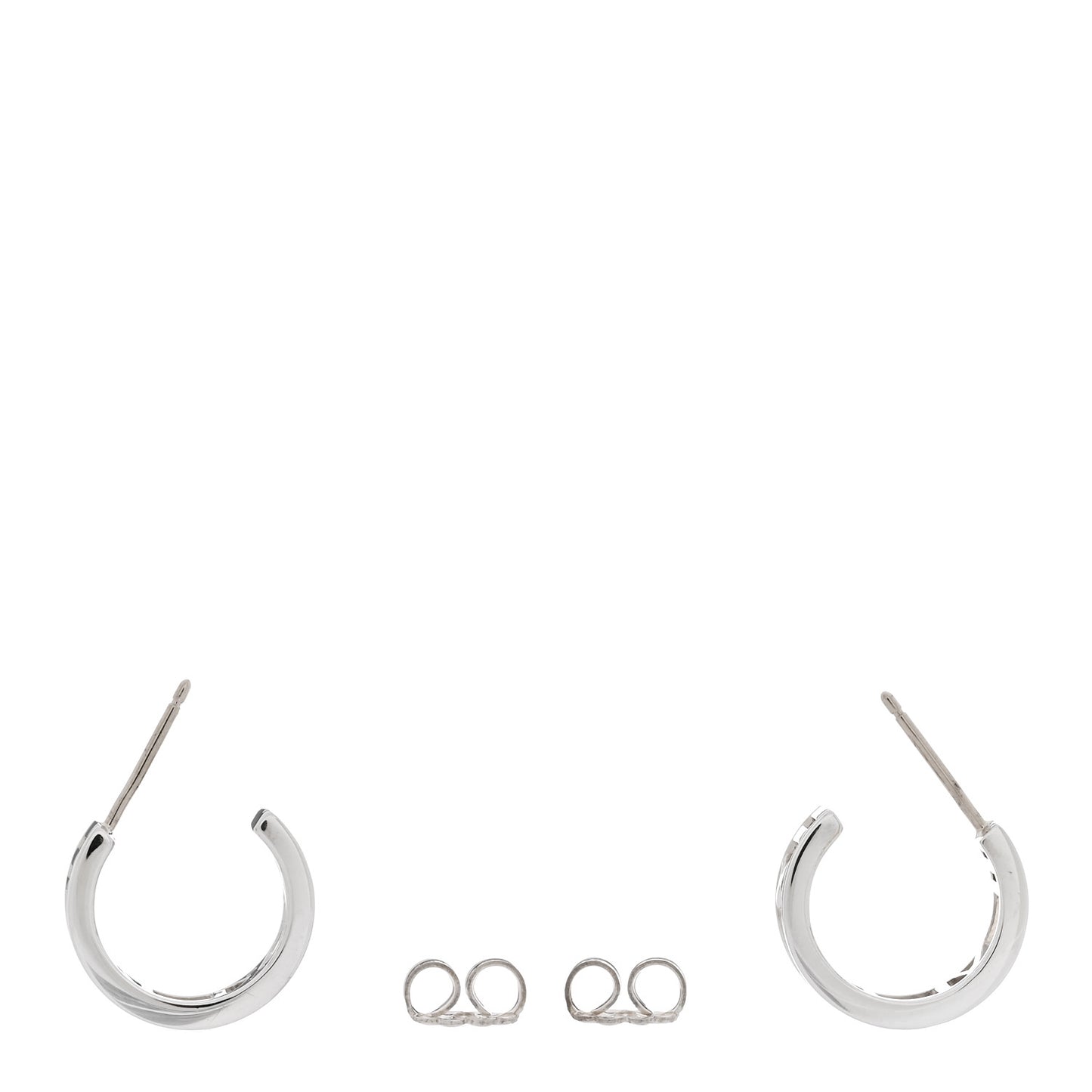Sterling Silver Small Atlas Open Hoop Earrings