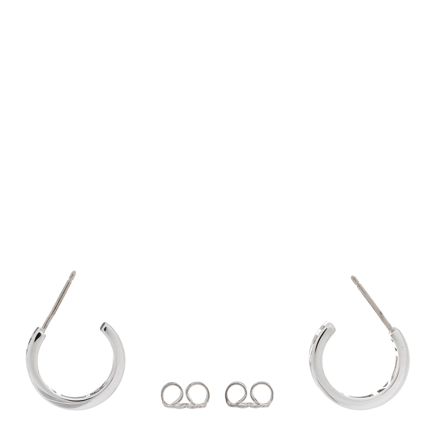 Tiffany Sterling Silver Small Atlas Open Hoop Earrings 3 of 5
