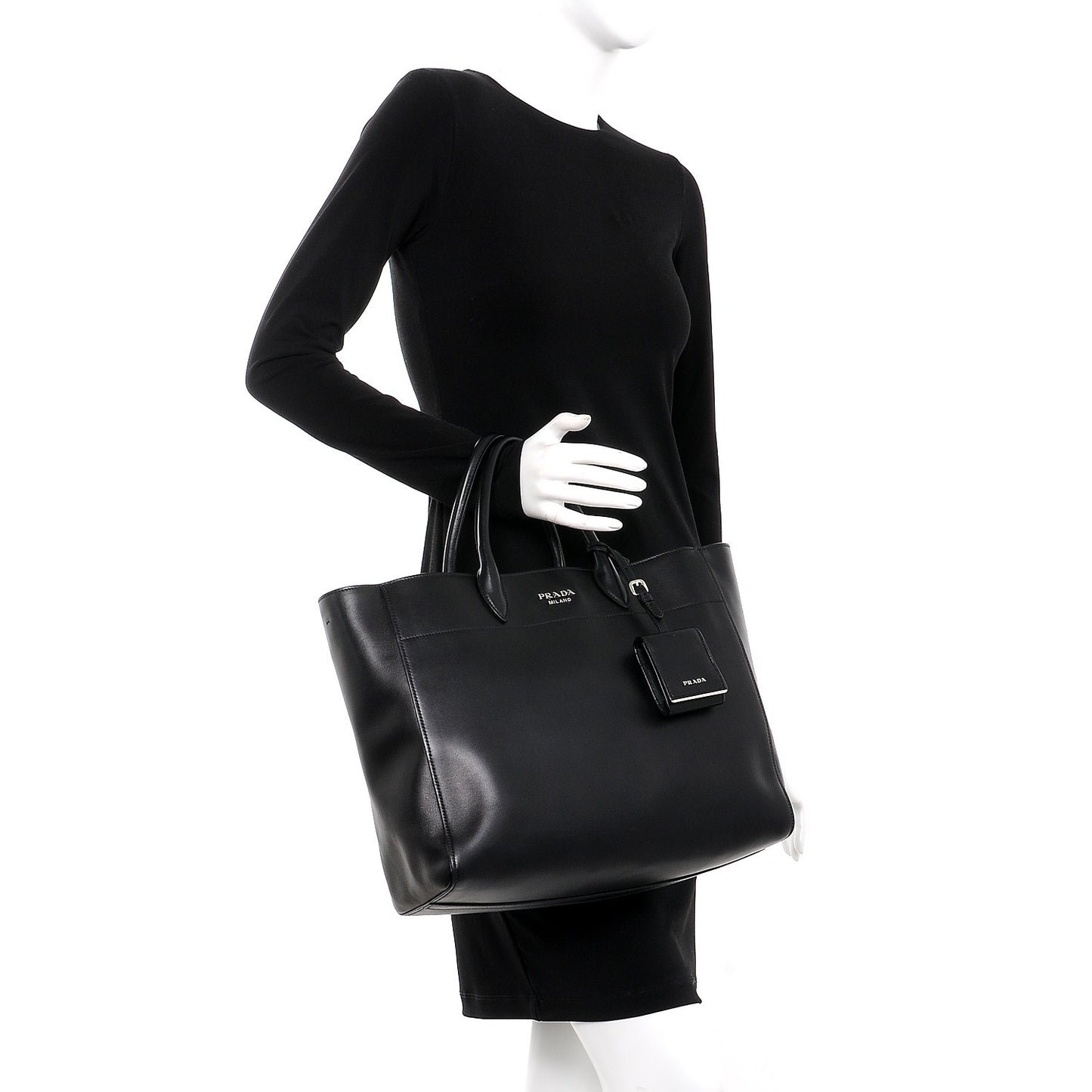 City Calf Tote Nero Black