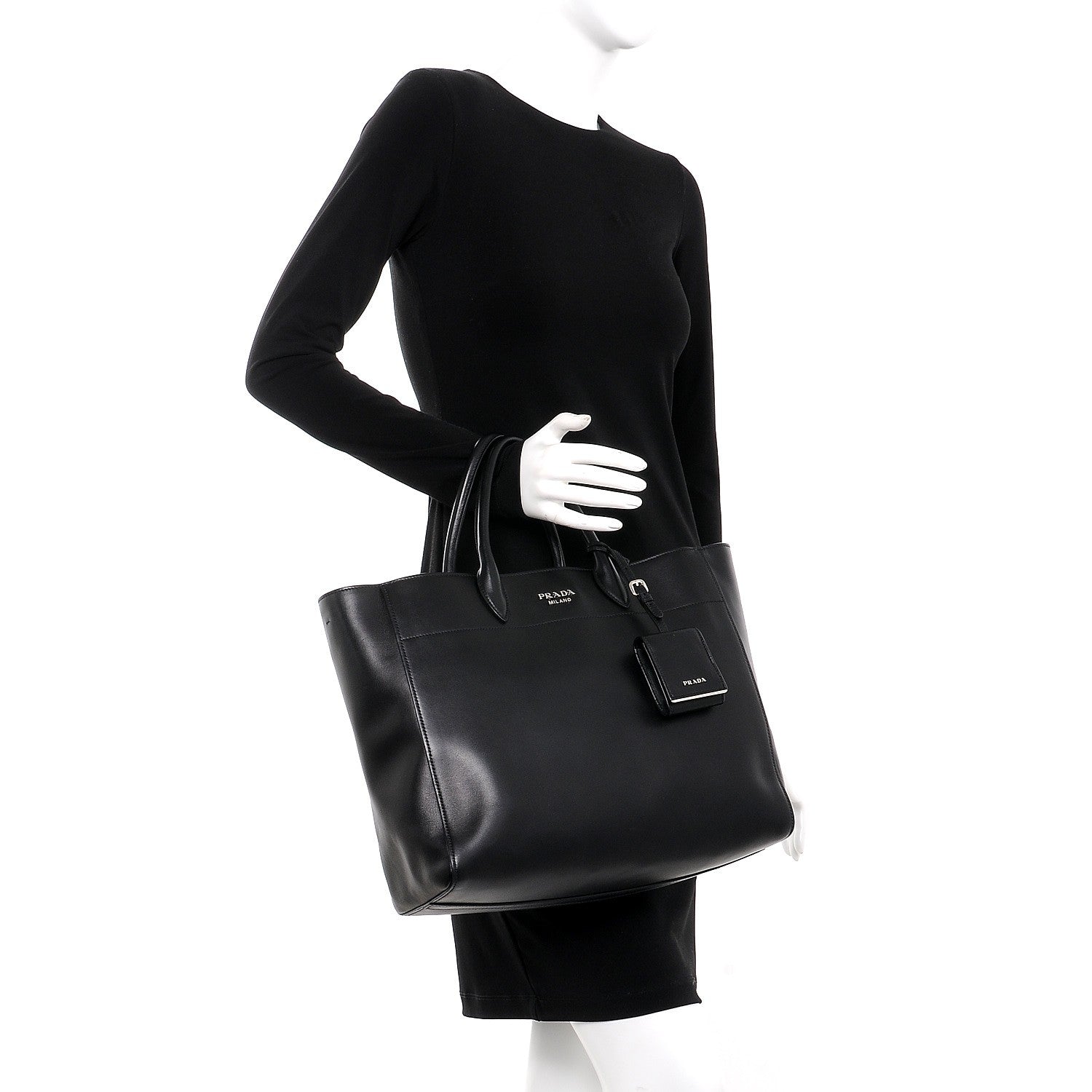 Prada City Calf Tote Nero Black 2 of 7