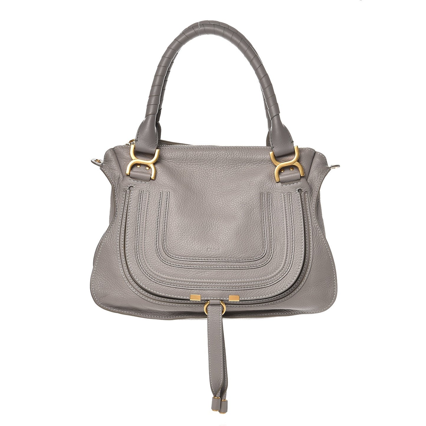 Calfskin Medium Marcie Satchel Cashmere Grey